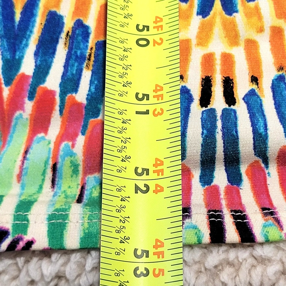 Emma & Michele Geometric Maxi Dress Sleeveless Tie Neck Multicolor Large 27459 - Picture 6 of 7